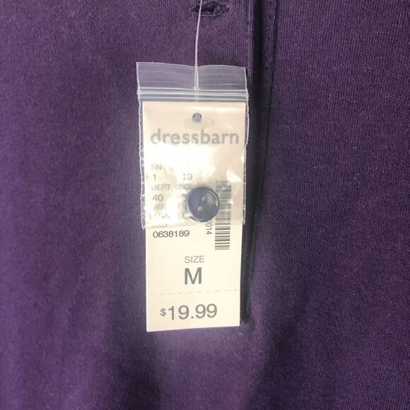 NWT Dress Barn Long Sleeve 1/4 Button Down Top - Picture 4 of 6